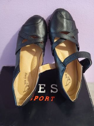Zapatos negros mujer velgro