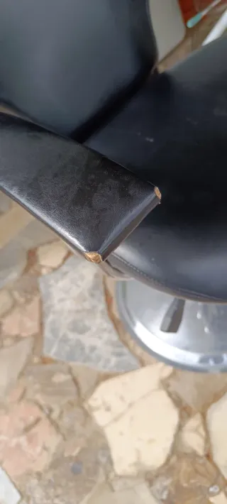 Sillón de maquillaje reclinable negro