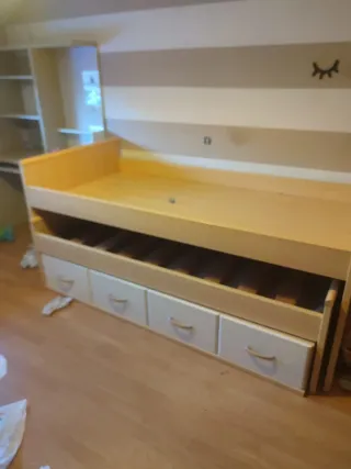 Cama nido con cajones