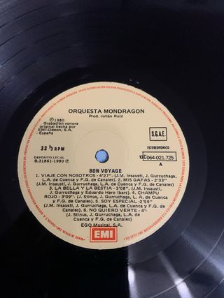Orquesta Mondragón - Bon Voyage Vinilo