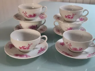 Juego 6 Tazas Porcelana Limoges