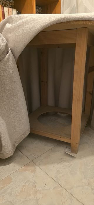 Mesa camilla 80cm con cristal