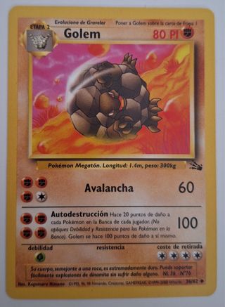 Carta Pokémon Golem Evoluciona de Graveler