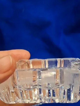 3 Bandejitas de Cristal Tallado