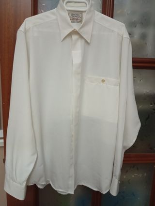 Camisa de seda GRANPH blanca hombre