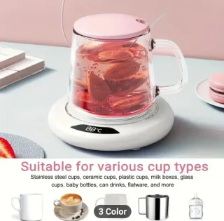 Calentador Tazas USB Rosa