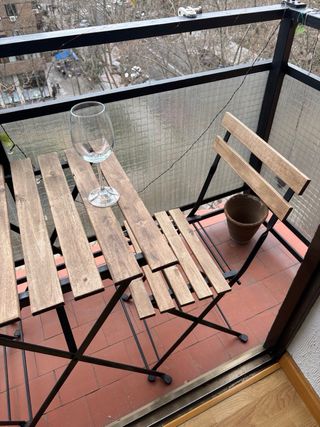 Mesa y 2 sillas balcón/terraza plegables