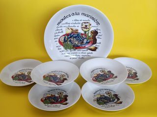 Vajilla de porcelana para Mejillones Limoges