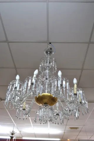 Antigua lámpara de araña 10 brazos