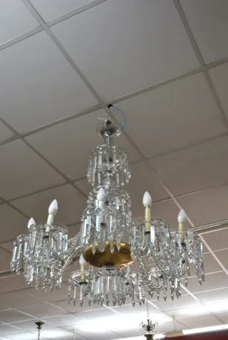 Antigua lámpara de araña 10 brazos