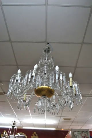 Antigua lámpara de araña 10 brazos