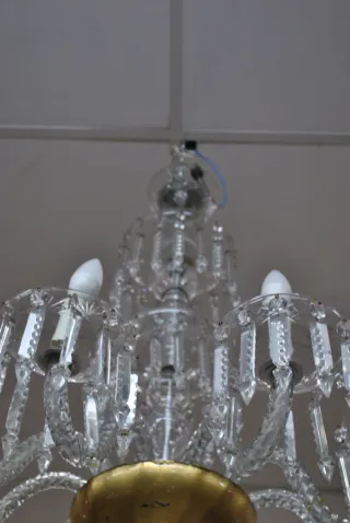 Antigua lámpara de araña 10 brazos