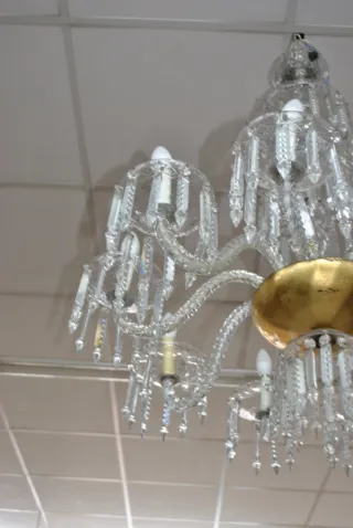 Antigua lámpara de araña 10 brazos