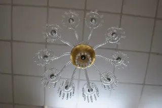 Antigua lámpara de araña 10 brazos