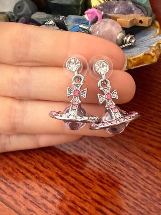 Pendientes Vivienne Westwood Orb Rosa