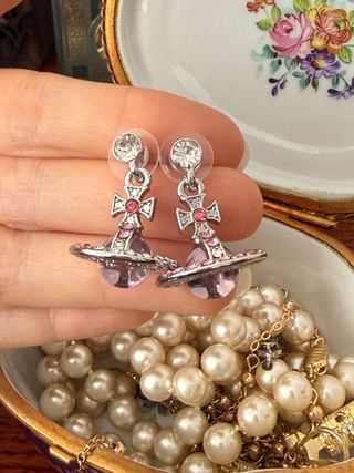 Pendientes Vivienne Westwood Orb Rosa