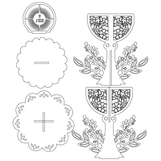 Centro de Mesa Cáliz Madera