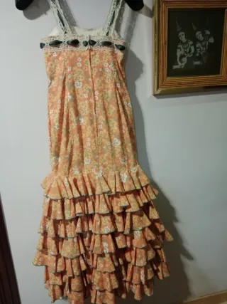 Vestido Flamenca Talla S Volantes