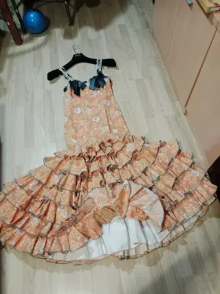 Vestido Flamenca Talla S Volantes