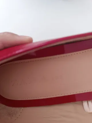 Zapatos Zara charol rojo mujer talla 37