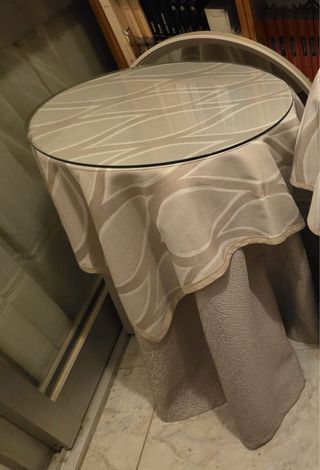 Mesa camilla 50cm con cristal