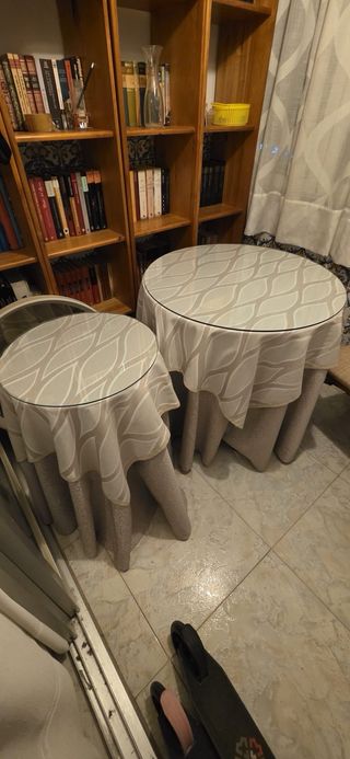 Mesa camilla 50cm con cristal