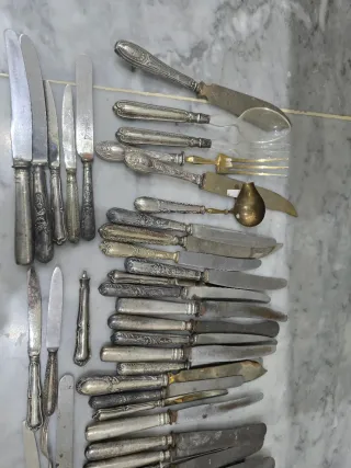 Posate Argento 800 Forchette Cucchiai Coltelli