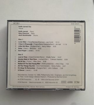 Doble CD Keith Jarrett Trio