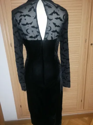 Vestido Pin Up Negro Murciélagos