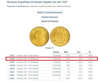 00112 Moneda 1 Peseta 1947 Estrella 49