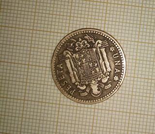 00113 1 Peseta 1947 Estrella 51 Moneda Antigua