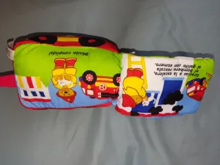 Libro de tela camión bomberos para bebé