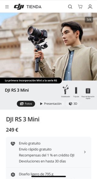 DJI RS 3 Mini Gimbal Estabilizador