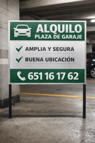 Alquilo plaza de garaje