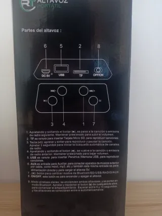 Altavoz Portátil RT Bluetooth Luces LED