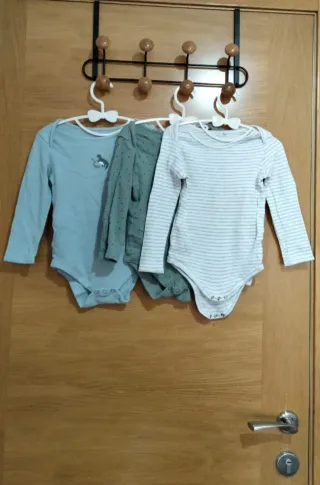 Lote 3 bodies bebé manga larga