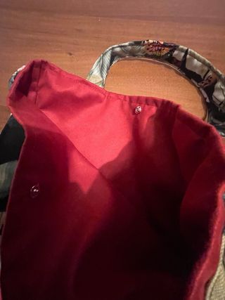 Borsa stoffa e ecopelle con tigre