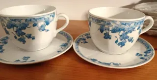 Chávenas Vista Alegre Hera Azul e Branco