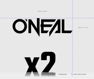 Pegatinas personalizadas vinilo O'Neal