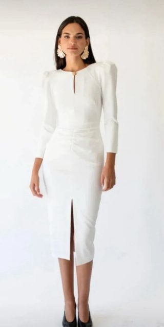 Vestido cóctel Blanca Martin blanco