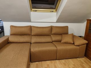 Sofá Chaiselongue Eléctrico 3m Marrón