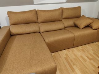 Sofá Chaiselongue Eléctrico 3m Marrón