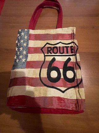Borsa stoffa Route 66 USA