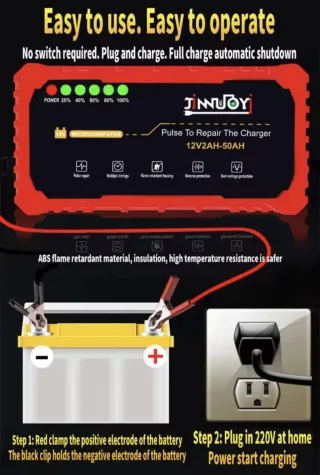 Cargador Batería Coche 12V 2AH-50AH