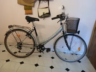 Bicicleta de paseo GLORIA plateada