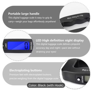 Balanza Digital para Maletas – 50 kg / 110 lb