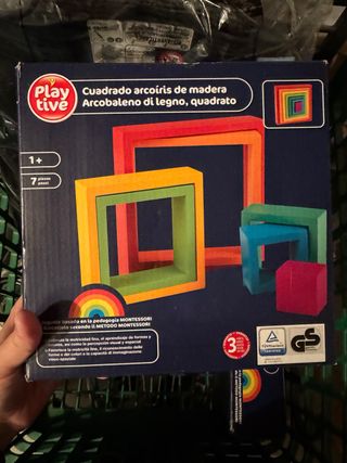 Playtive Cuadrado Arcoíris de Madera