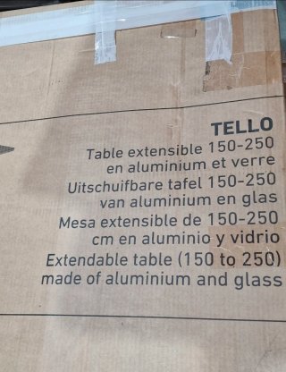 Mesa de jardín extensible cristal y metal