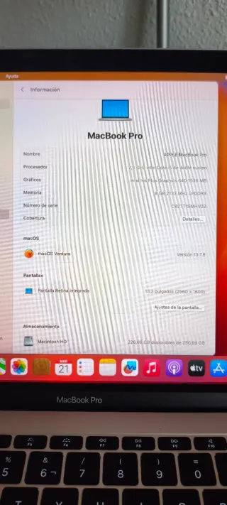 MacBook Pro 13 Plata