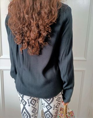 Blusa Zara crop decote V